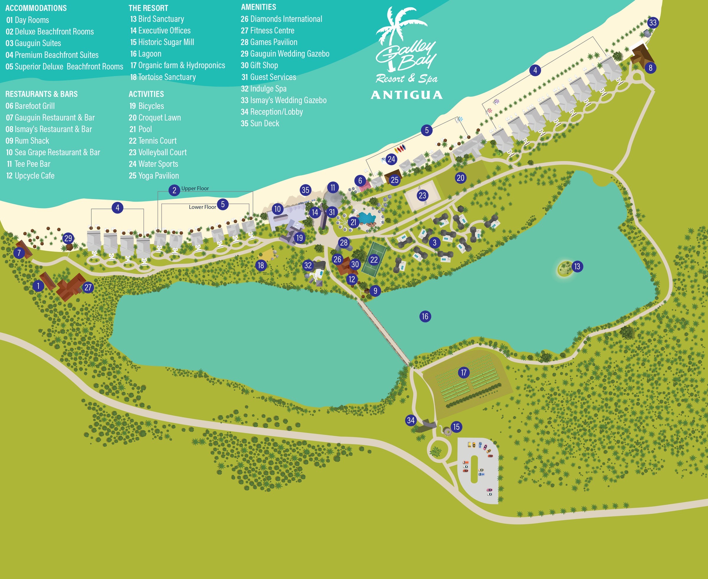 Galley Bay Resort & Spa resort map
