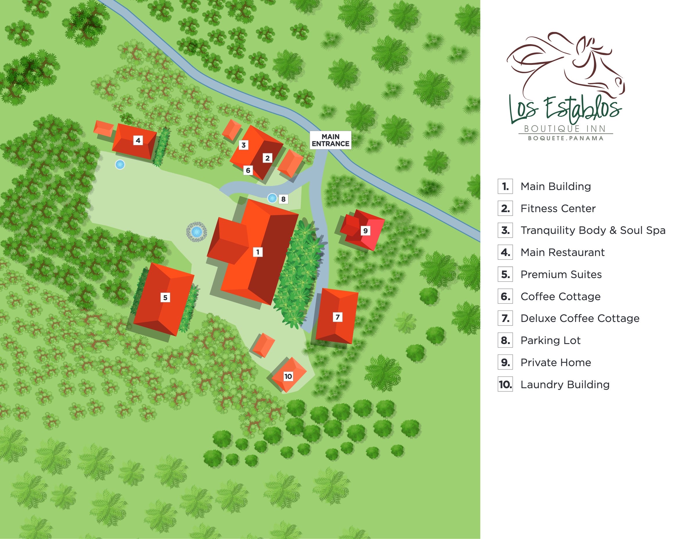 Los Establos Boutique Resort map