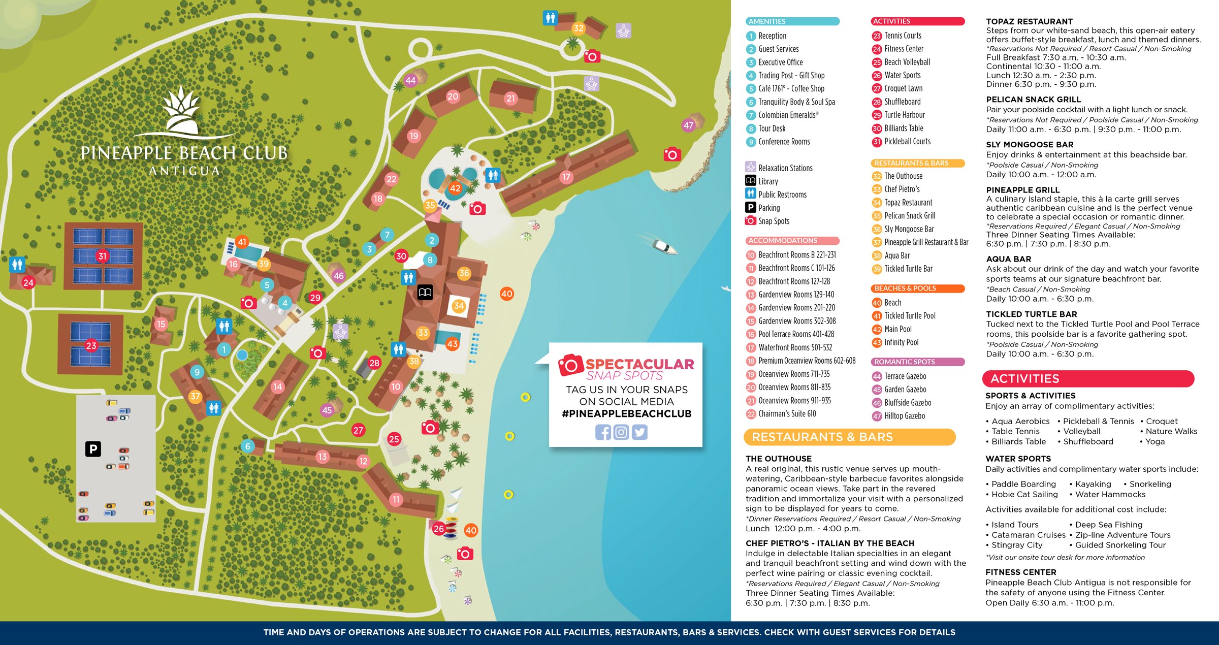 Pineapple Beach Club Antigua resort map