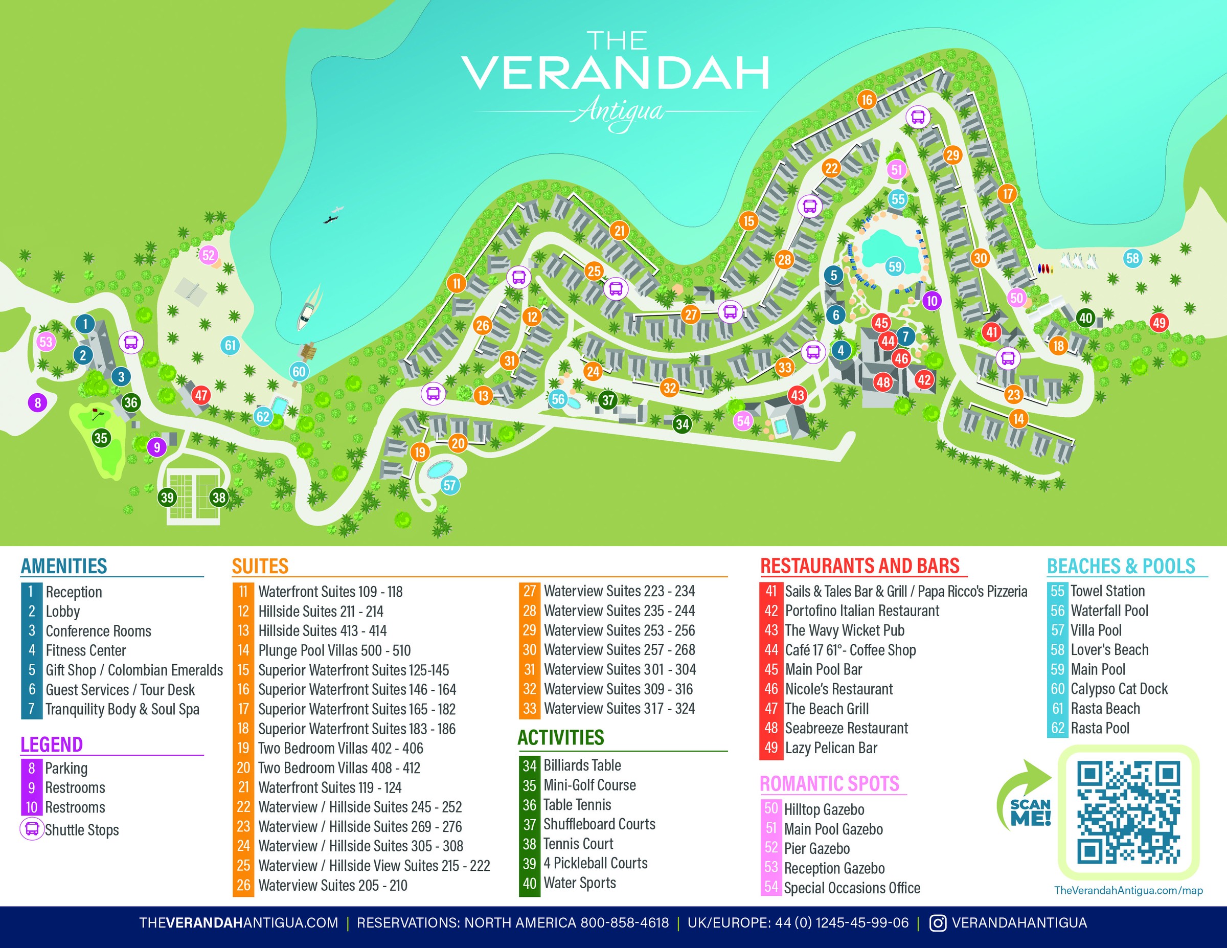 The Verandah Antigua resort map