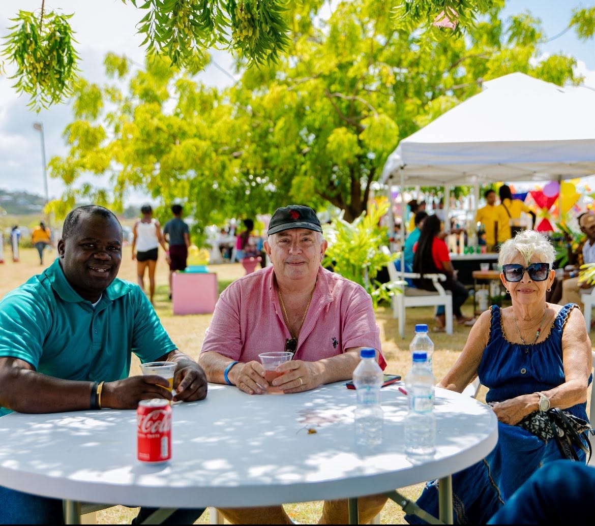 Families at a Wishing Well fundraising day in Antigua